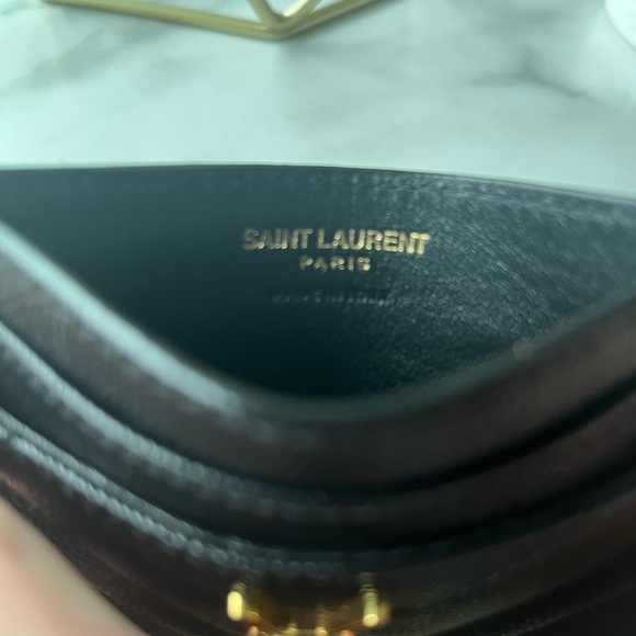 Saint Laurent Quilted Black Card Holder - Picture 8 of 13